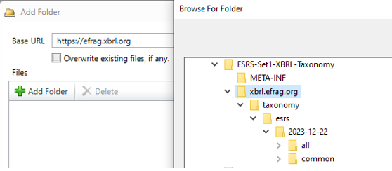 Add Folder for the ESRS Taxonomy