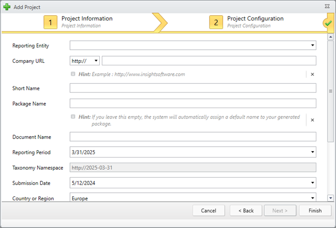 Configure the ESRS Project
